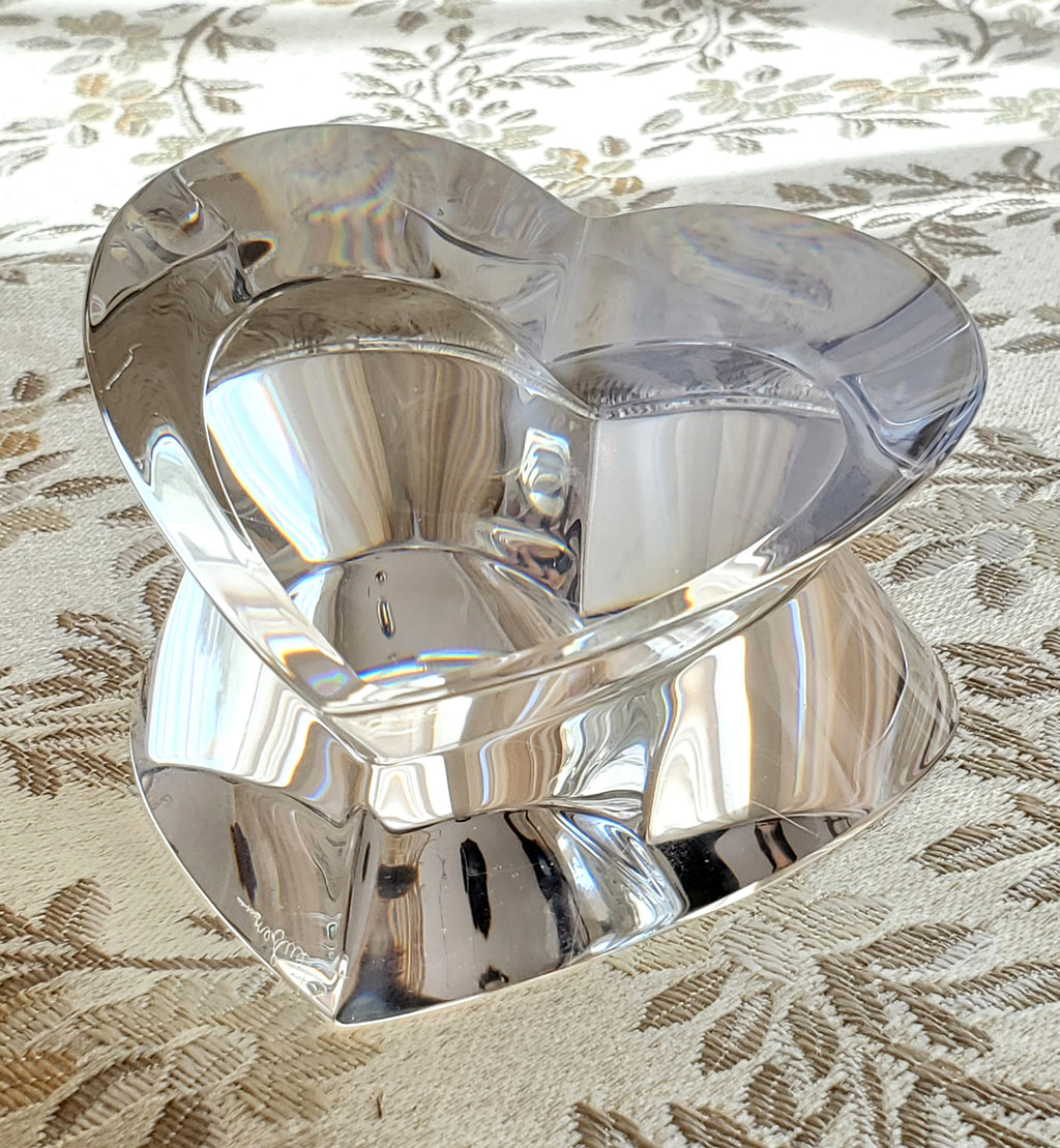 Steuben - Glass Crystal Heart Paperweight