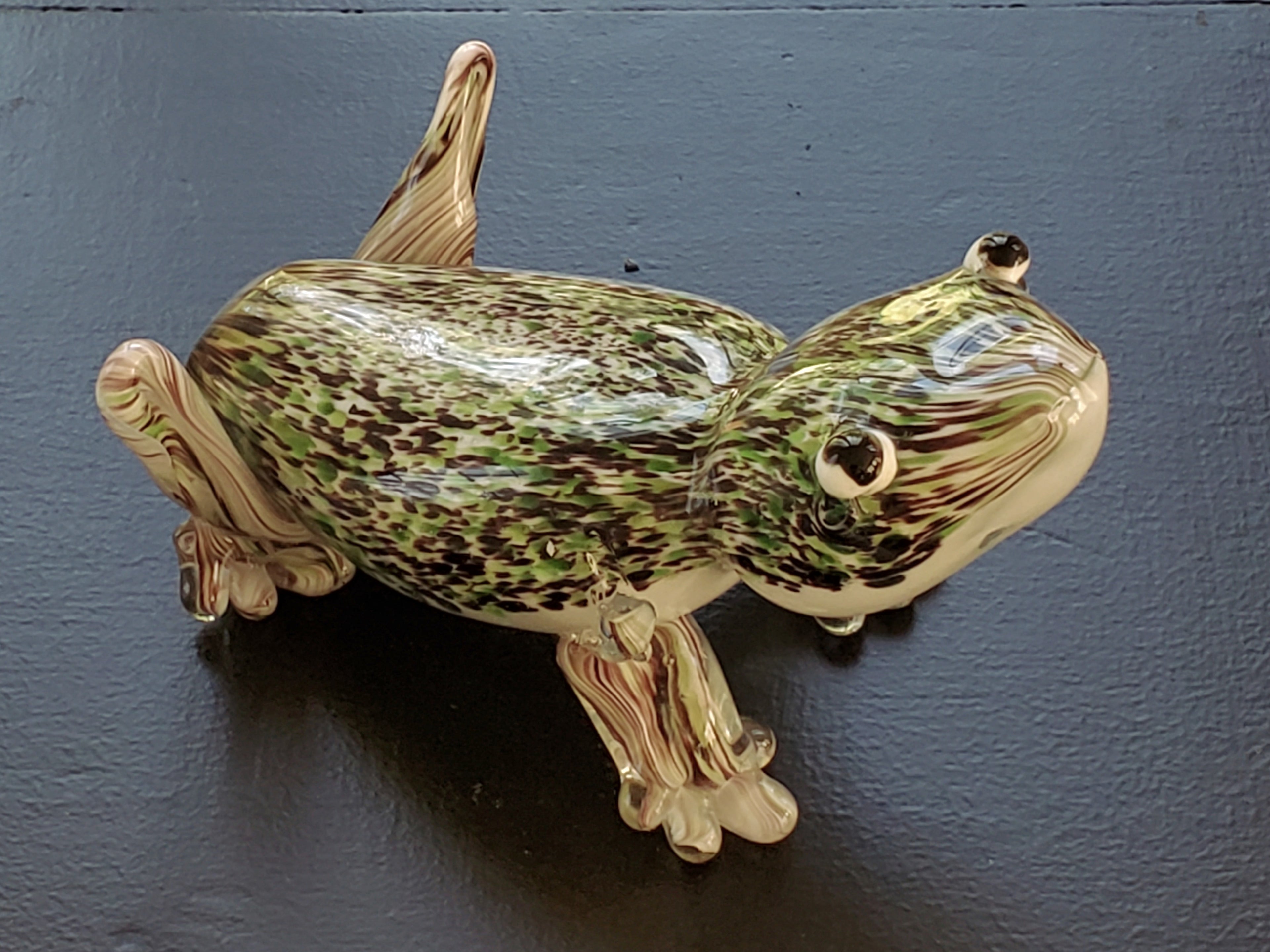 Handmade Glass Frog Figurine