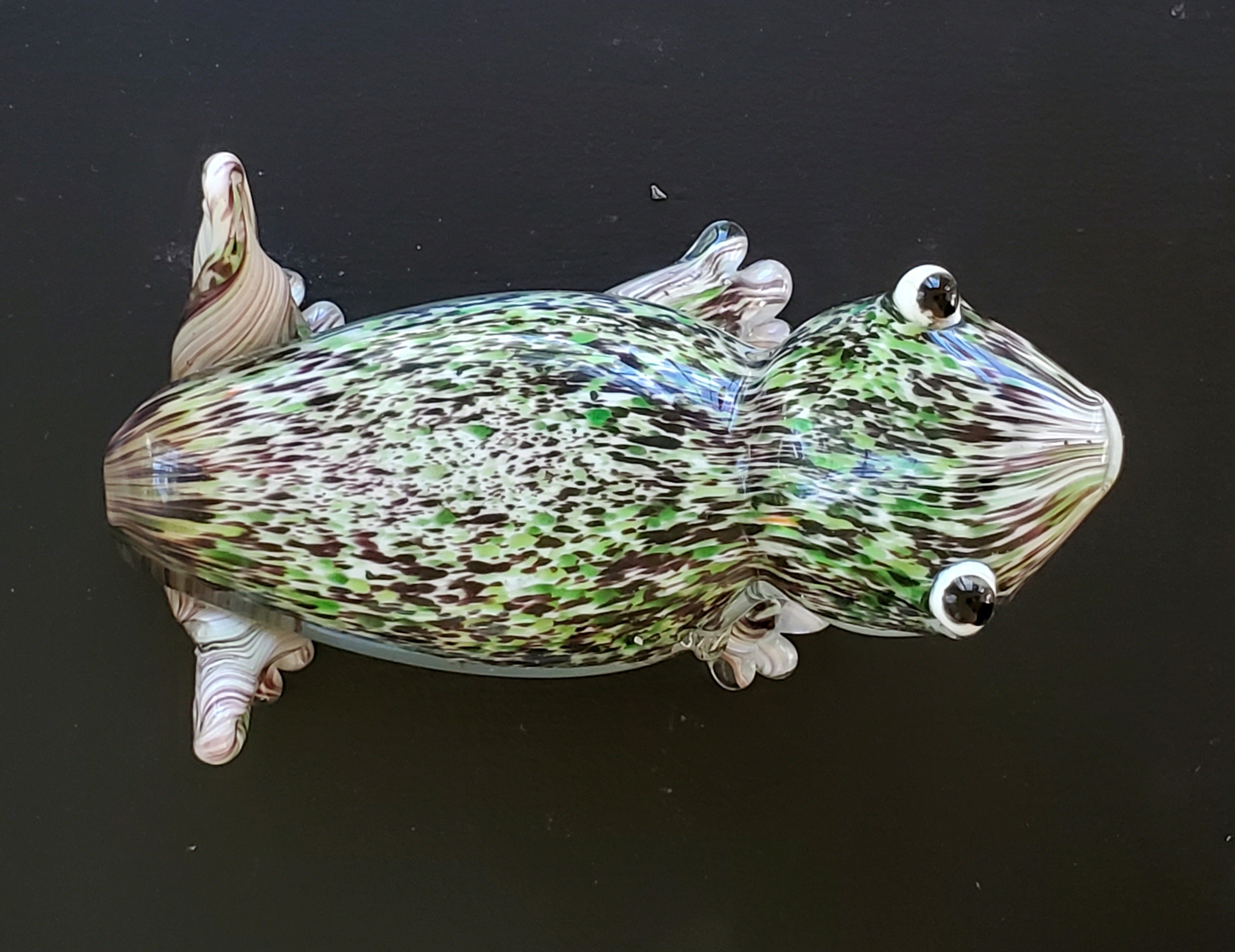 Handmade Glass Frog Figurine
