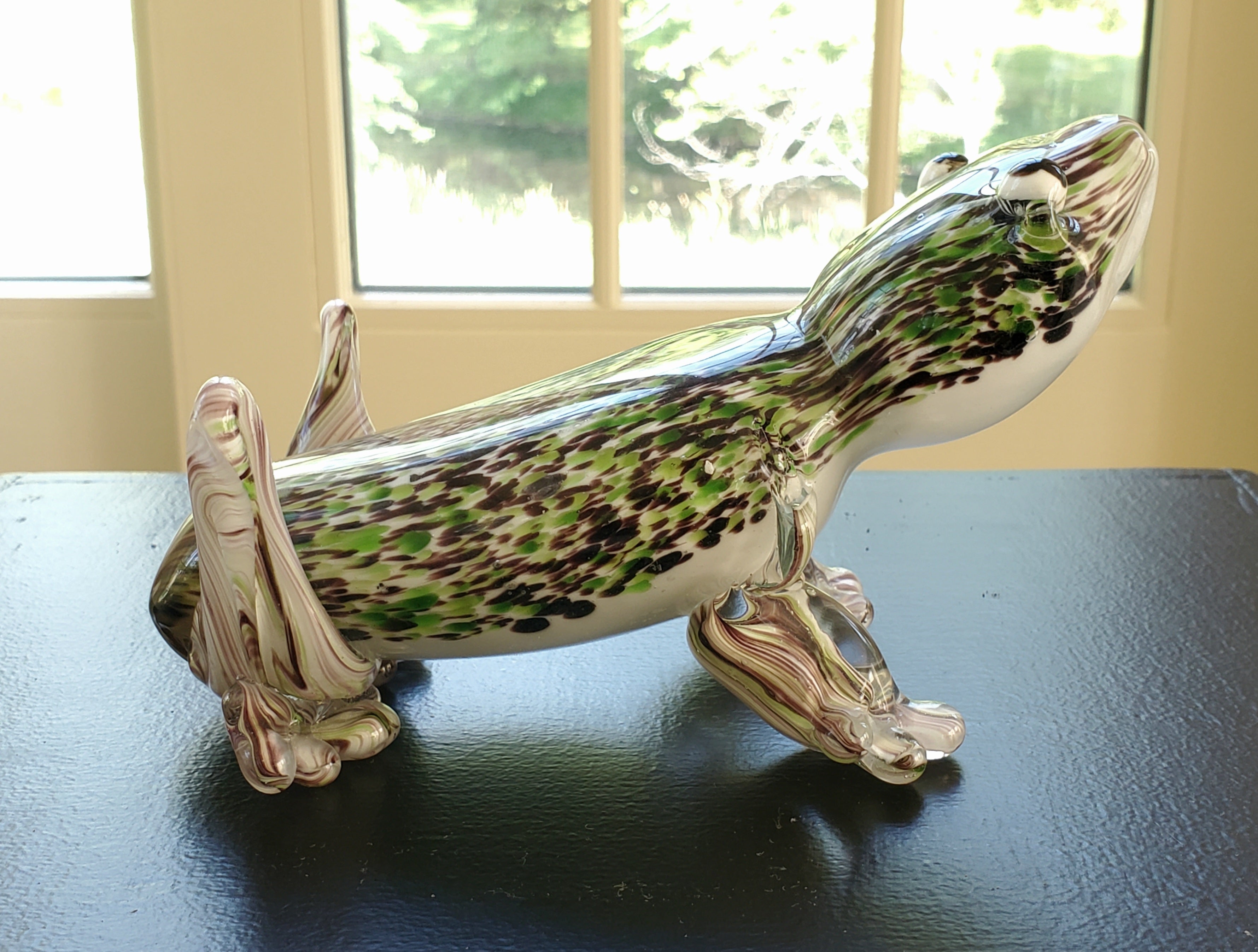 Handmade Glass Frog Figurine