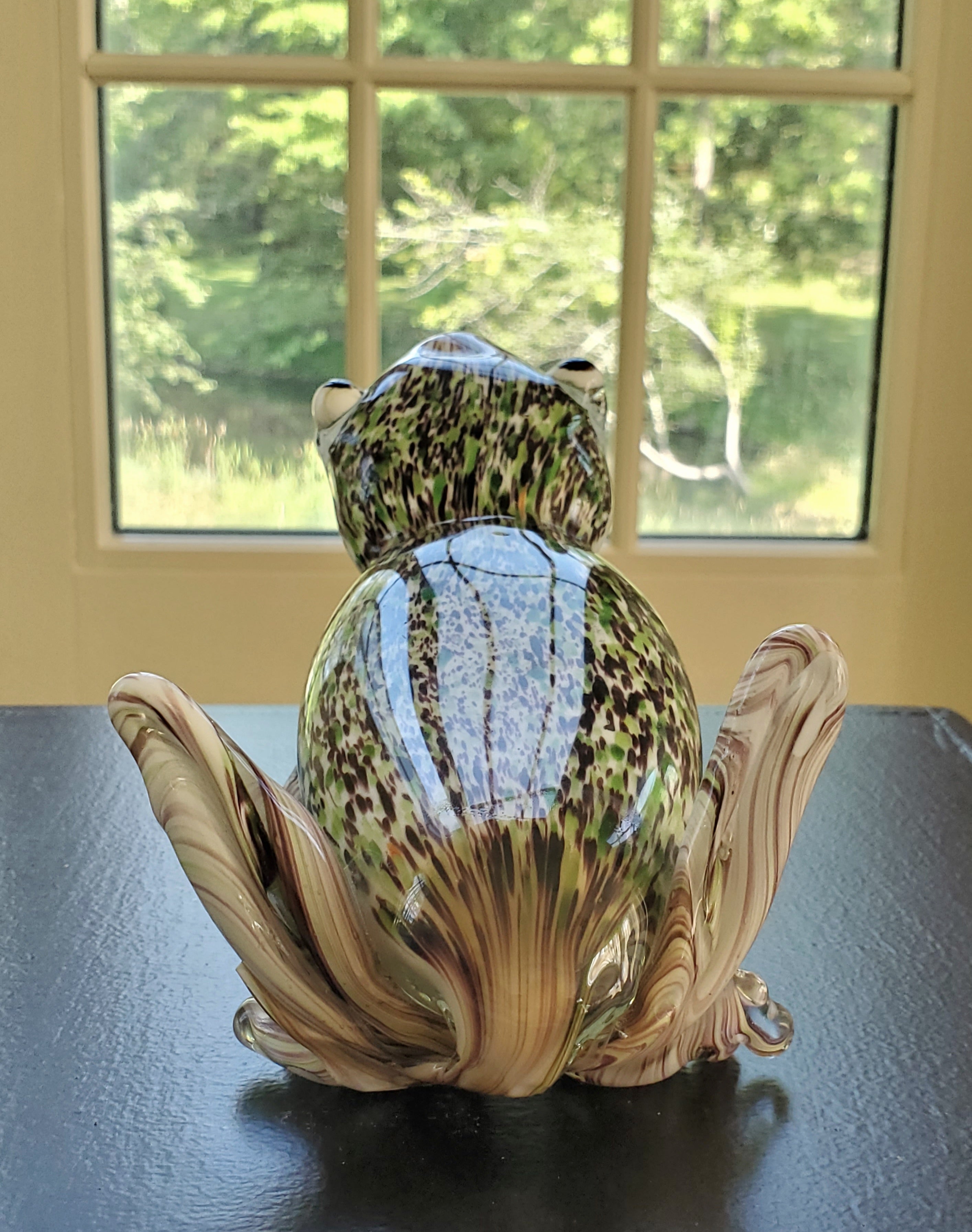 Handmade Glass Frog Figurine