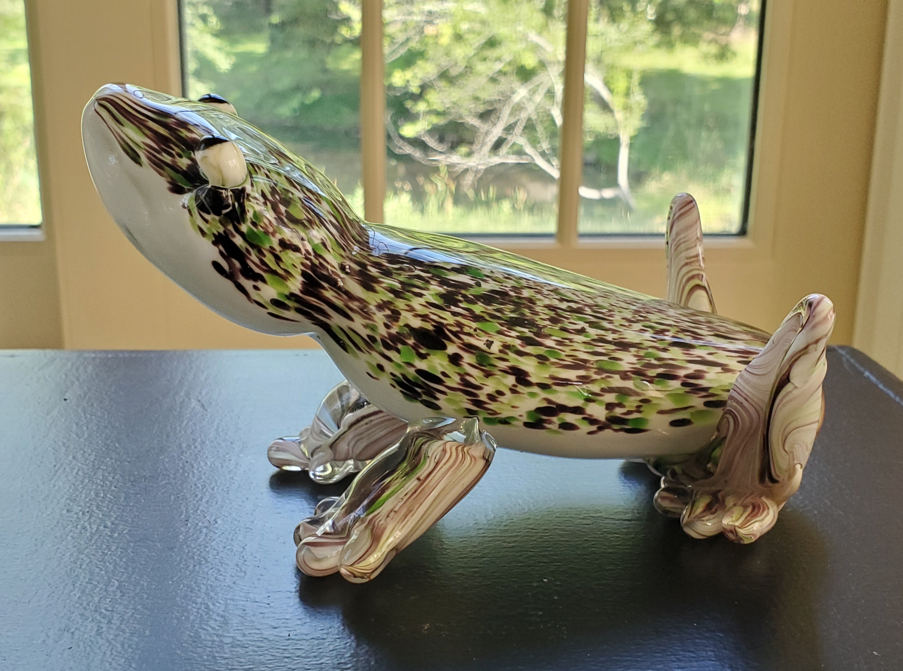 Handmade Glass Frog Figurine