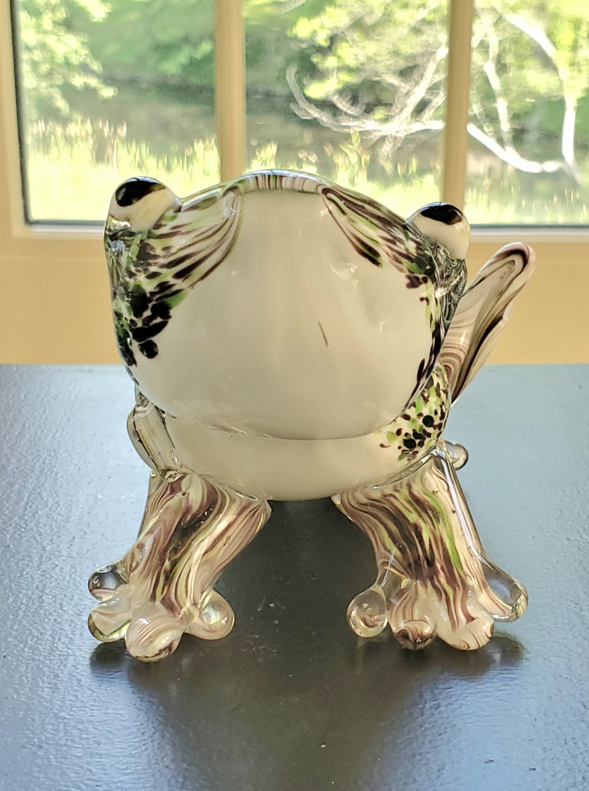 Handmade Glass Frog Figurine
