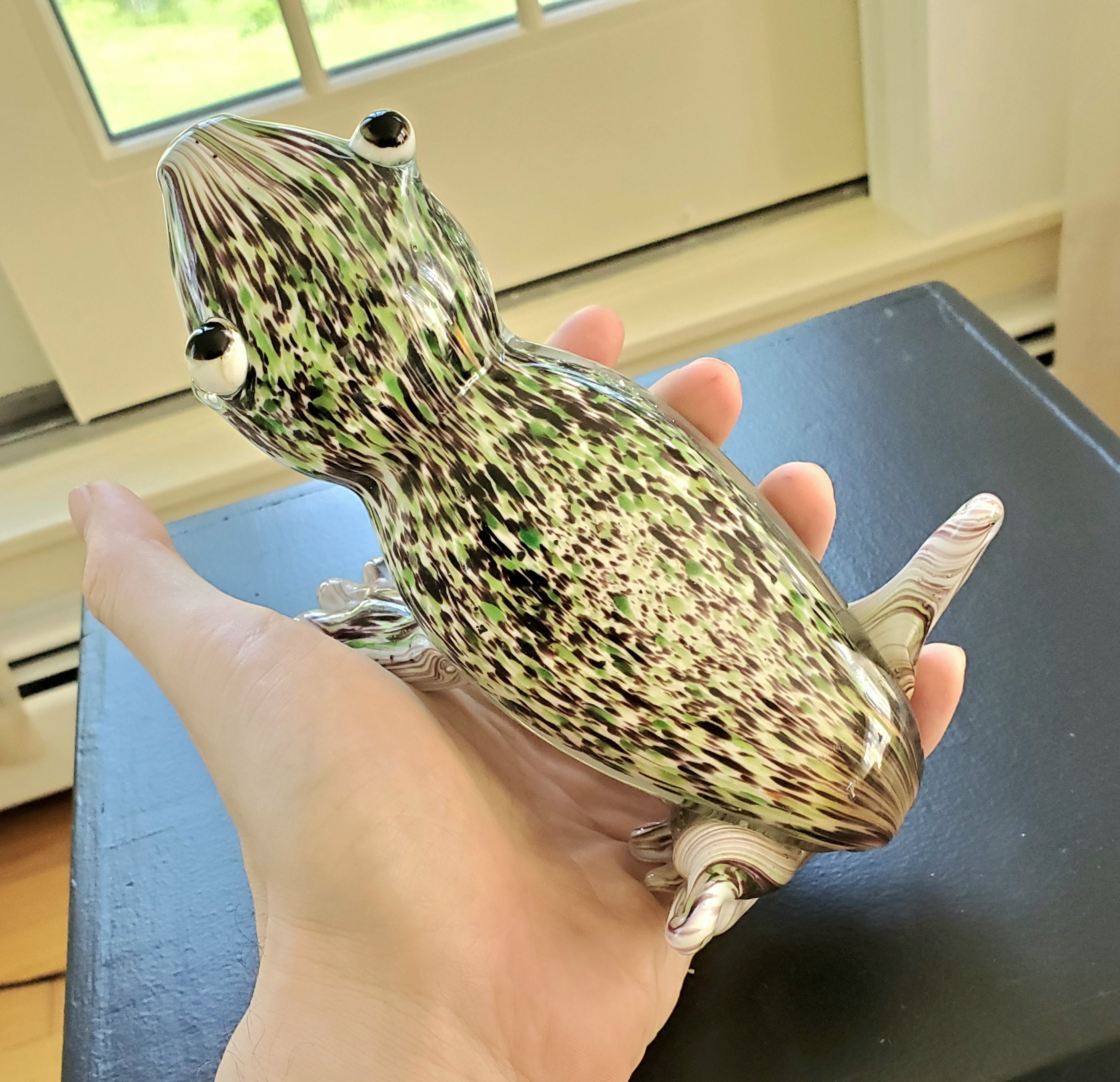 Handmade Glass Frog Figurine