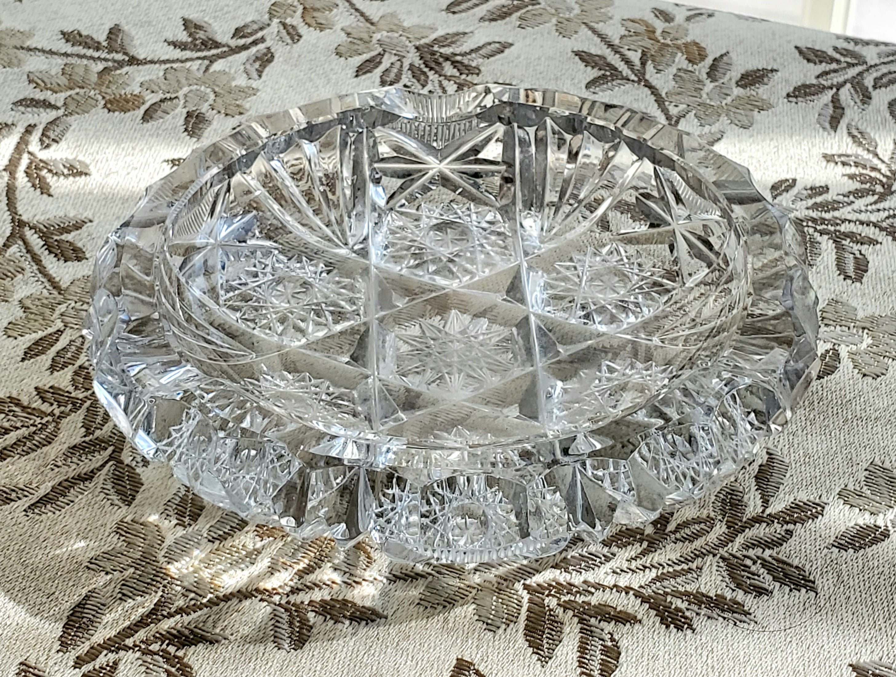 Antique Cut Crystal Ashtray
