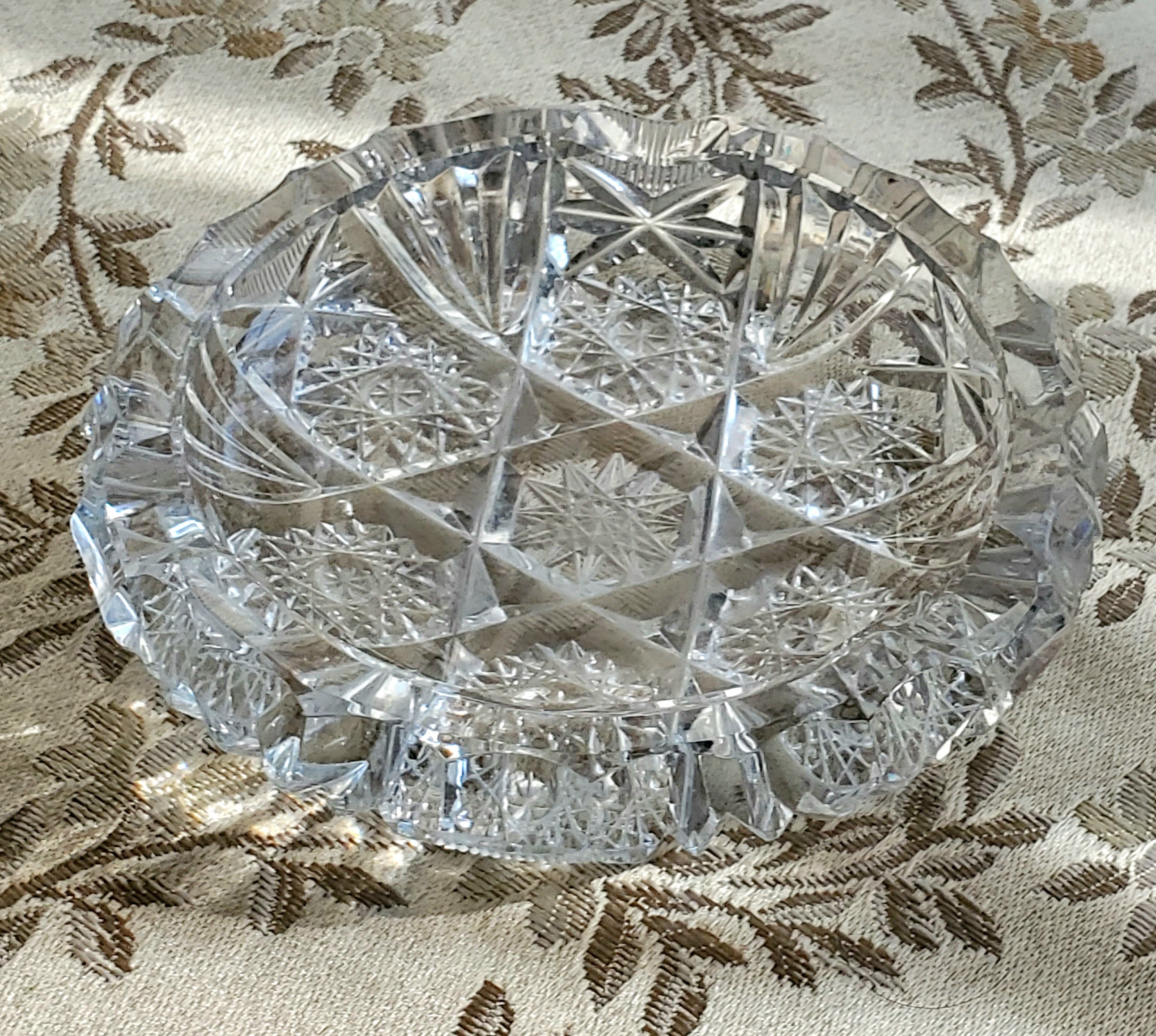 Antique Cut Crystal Ashtray