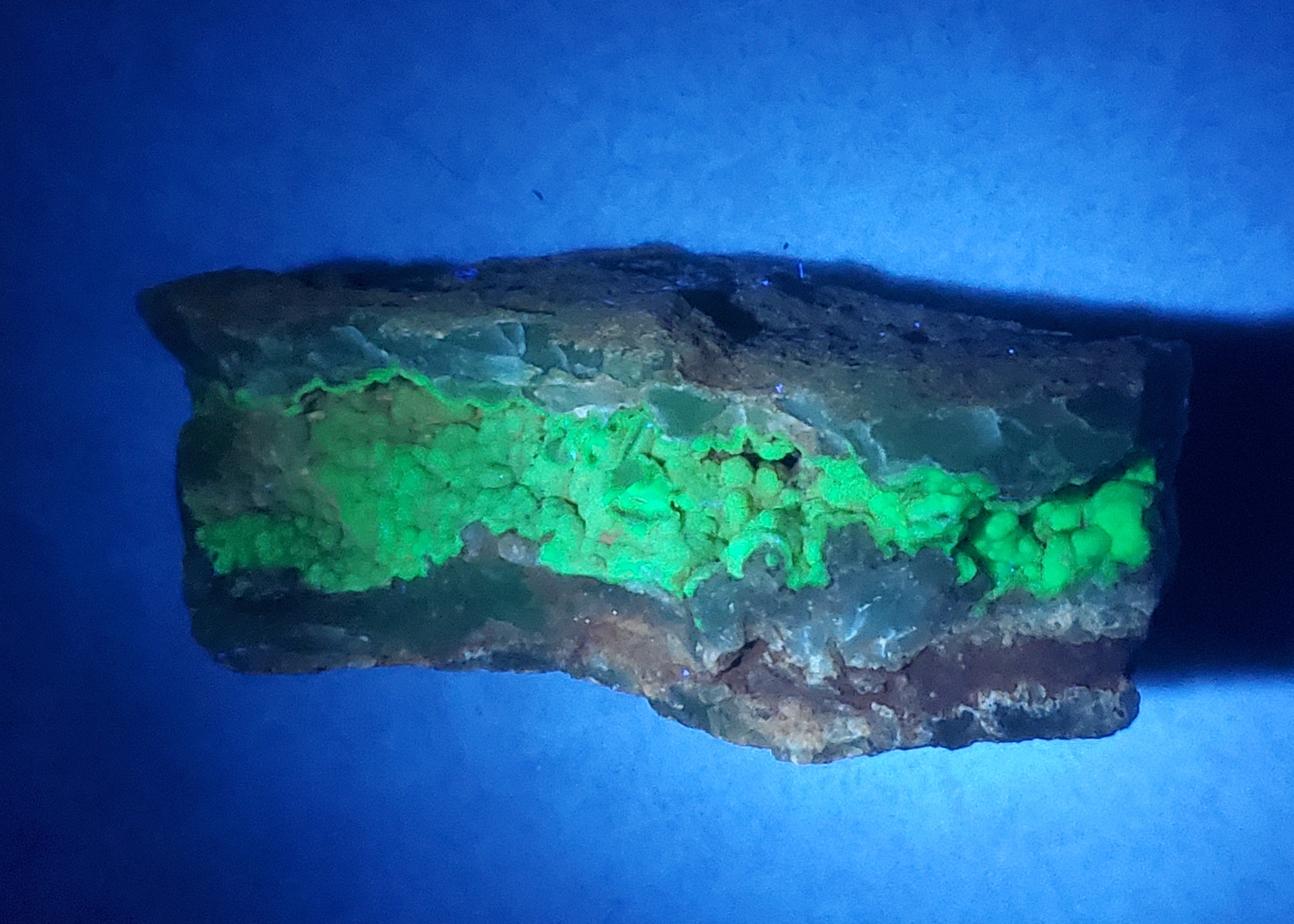 Green Fluorescent Botryoidal Chalcedony Specimen