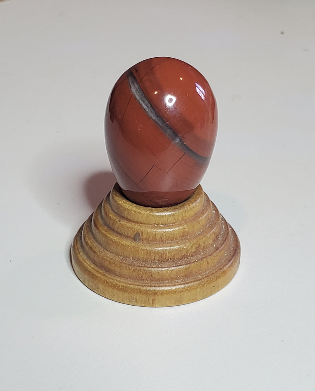 Red Jasper Polished Egg with Stand