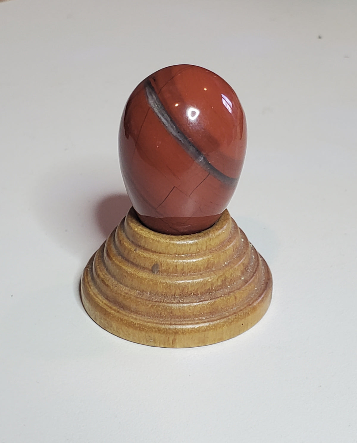 Red Jasper Polished Egg with Stand