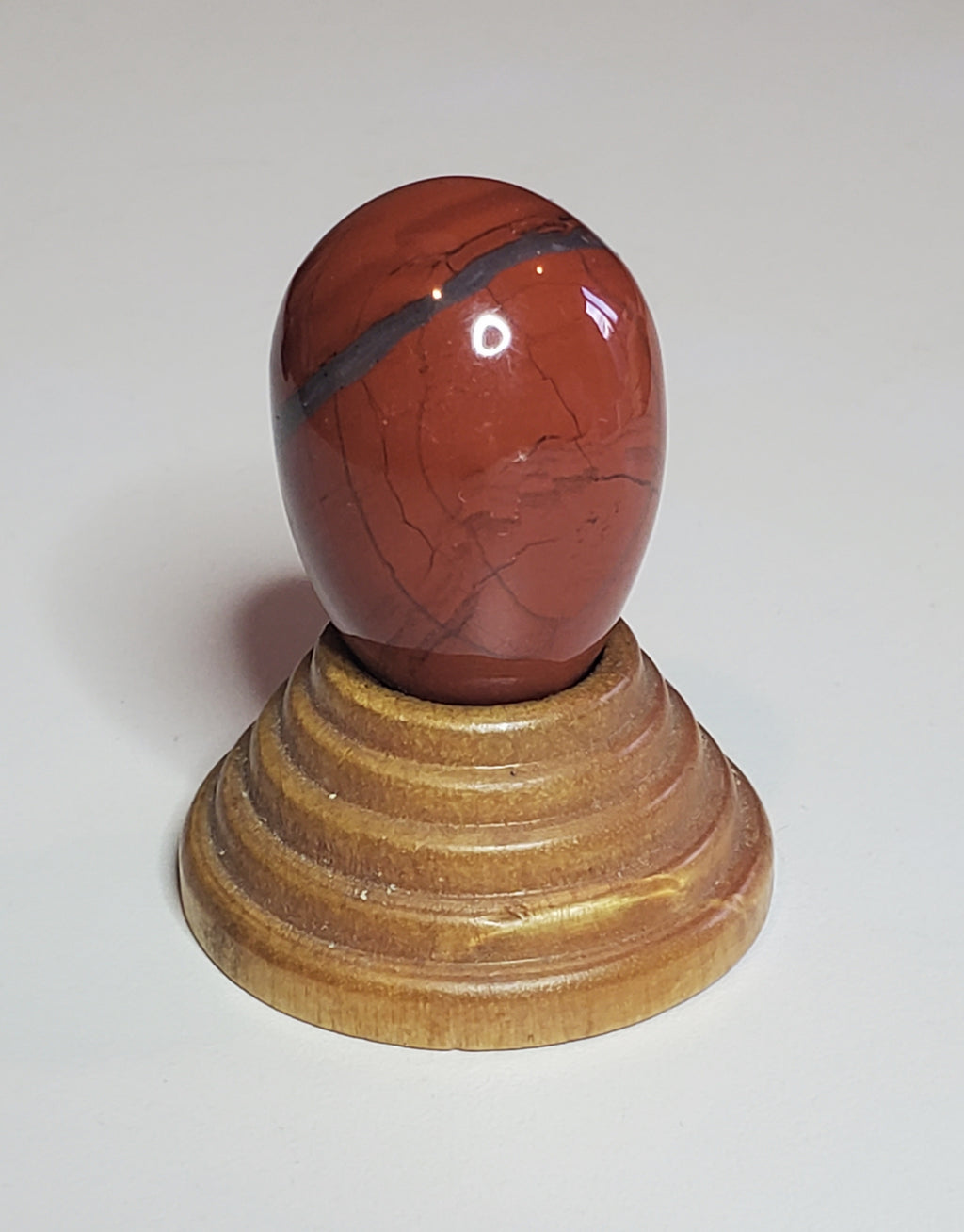 Red Jasper Polished Egg with Stand