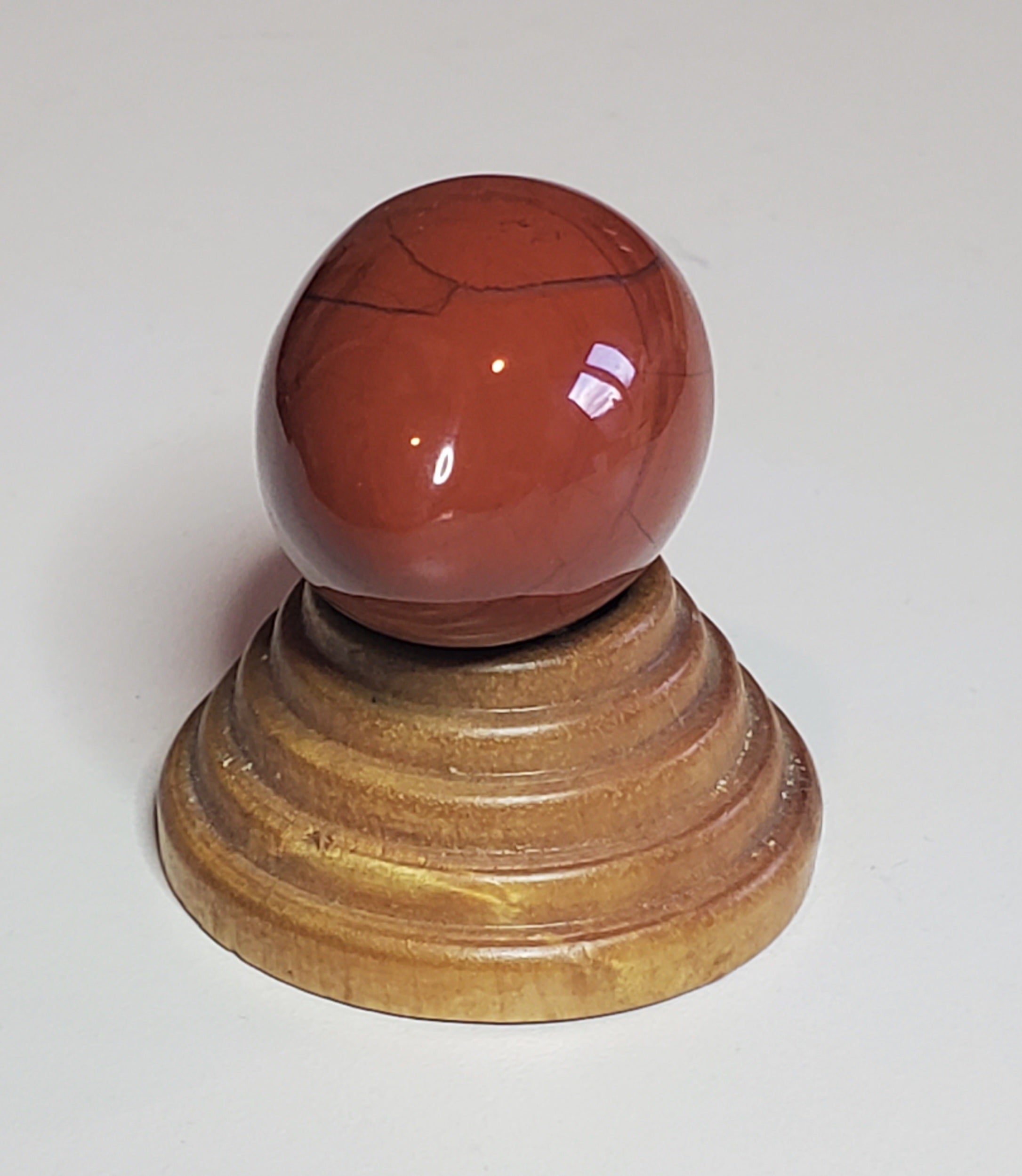 Red Jasper Polished Egg with Stand