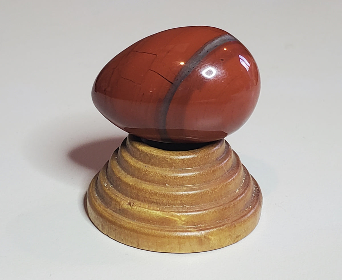 Red Jasper Polished Egg with Stand