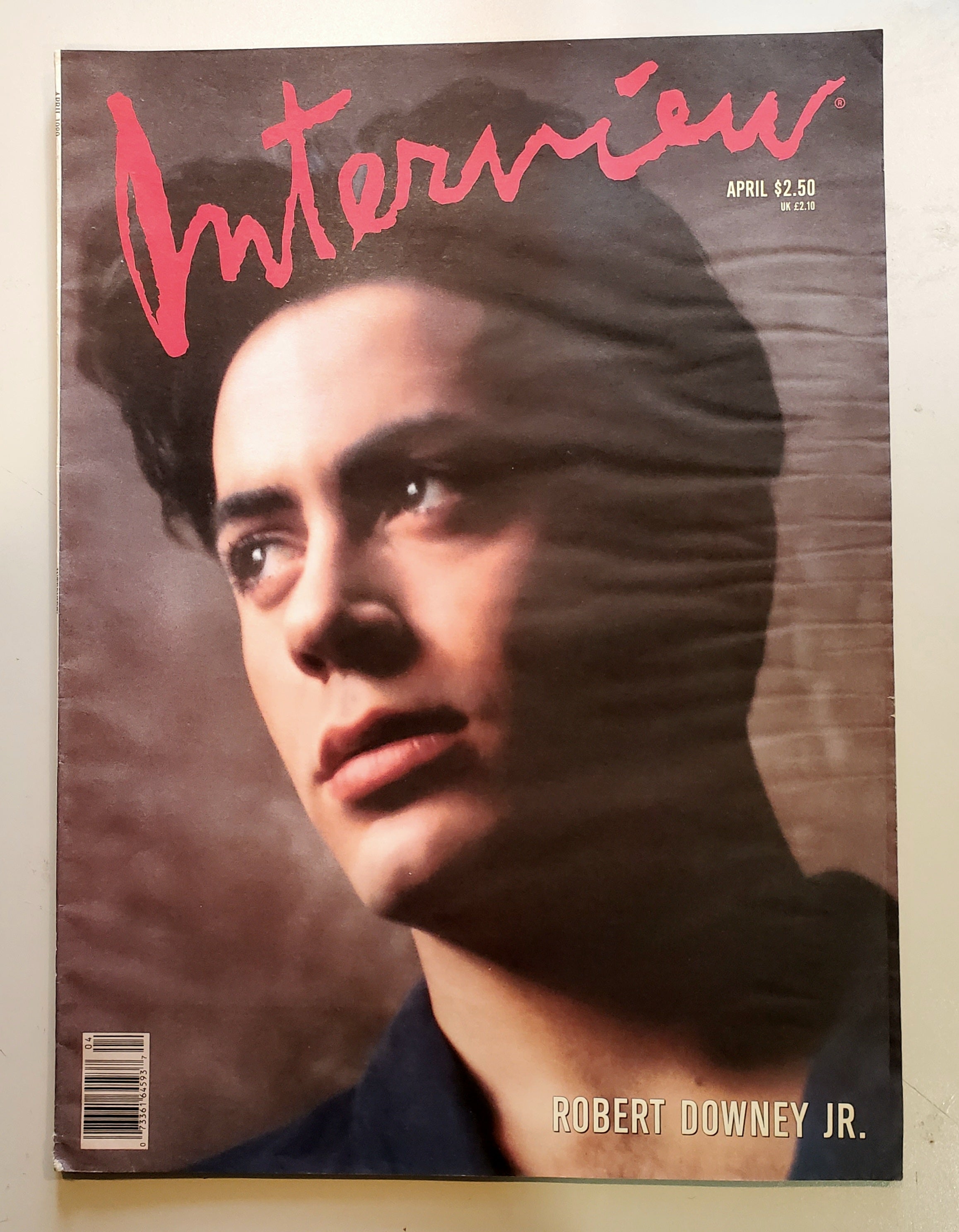 Andy Warhol's Interview Magazine - April 1989 Robert Downey Jr. Vintage Magazine