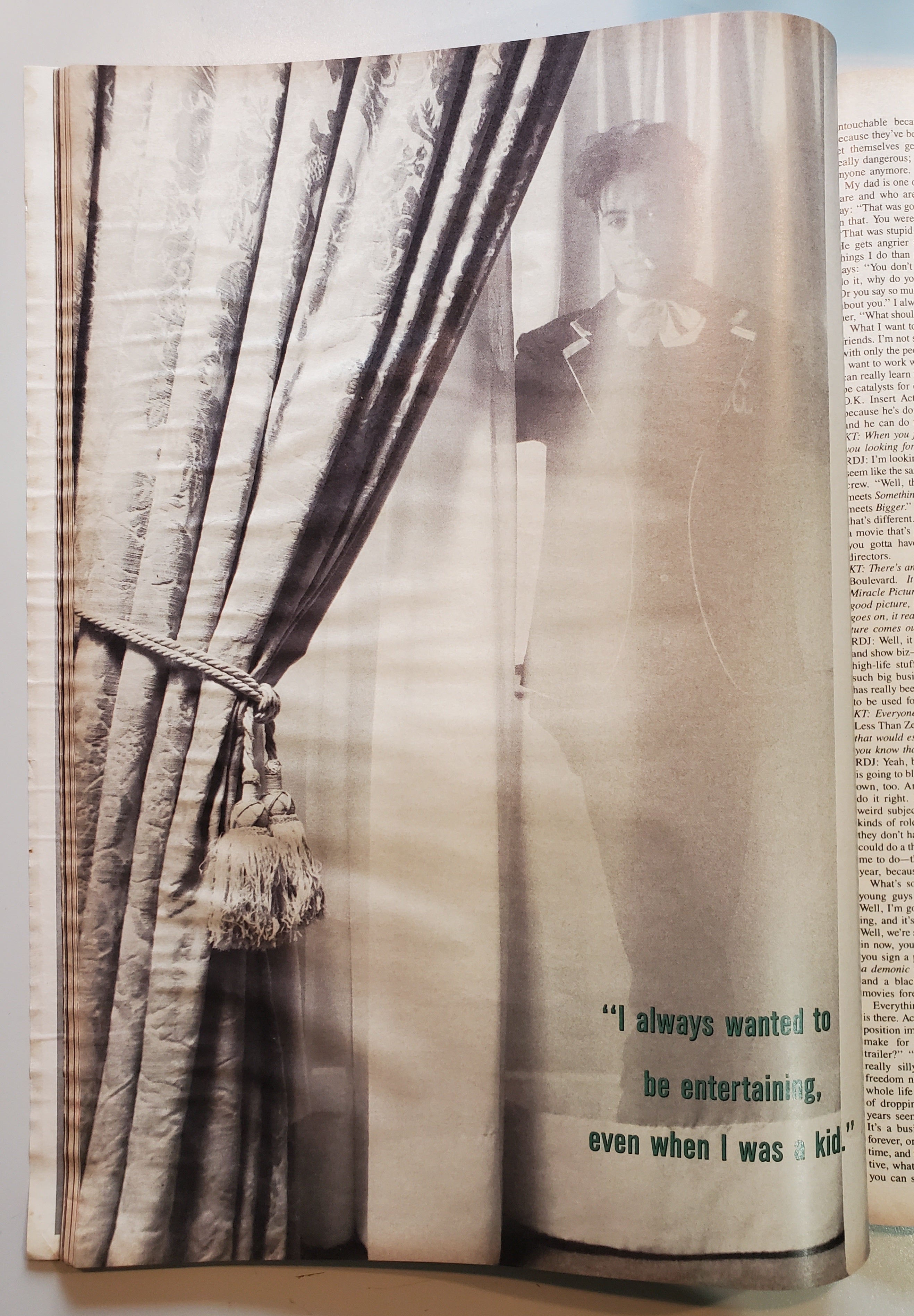Andy Warhol's Interview Magazine - April 1989 Robert Downey Jr. Vintage Magazine