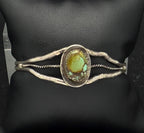 Vintage Handmade Turquoise Sterling Silver Cuff Bracelet