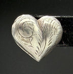 UNMATCHED Vintage Handmade Sterling Silver Puffed Heart Stud Earring