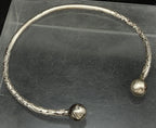 Vintage Sterling Silver Open Bangle Bracelet