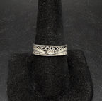 Vintage Handmade Sterling Silver Filigree Band - Size 9