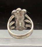 Vintage Handmade Turquoise Sterling Silver Ring - Size 7.25