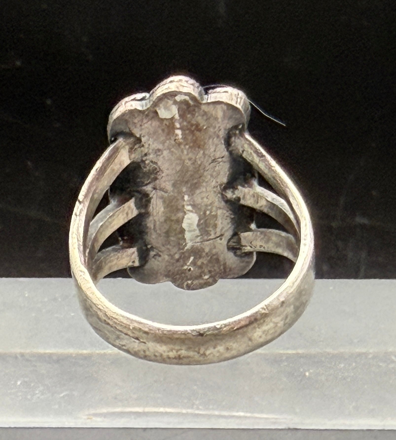 Vintage Handmade Turquoise Sterling Silver Ring - Size 7.25