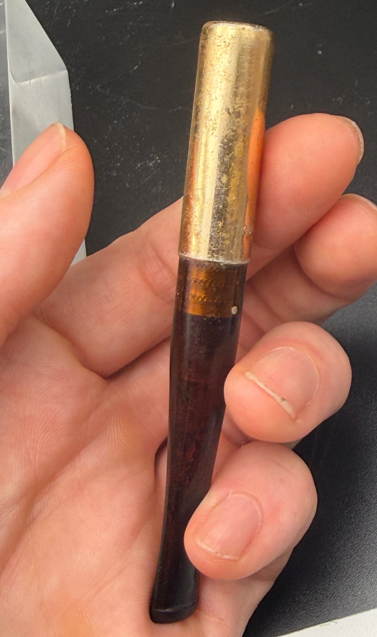 Dunhill - Vintage "Denicotea" Gold Plated Cigarette Holder with Amber Stem