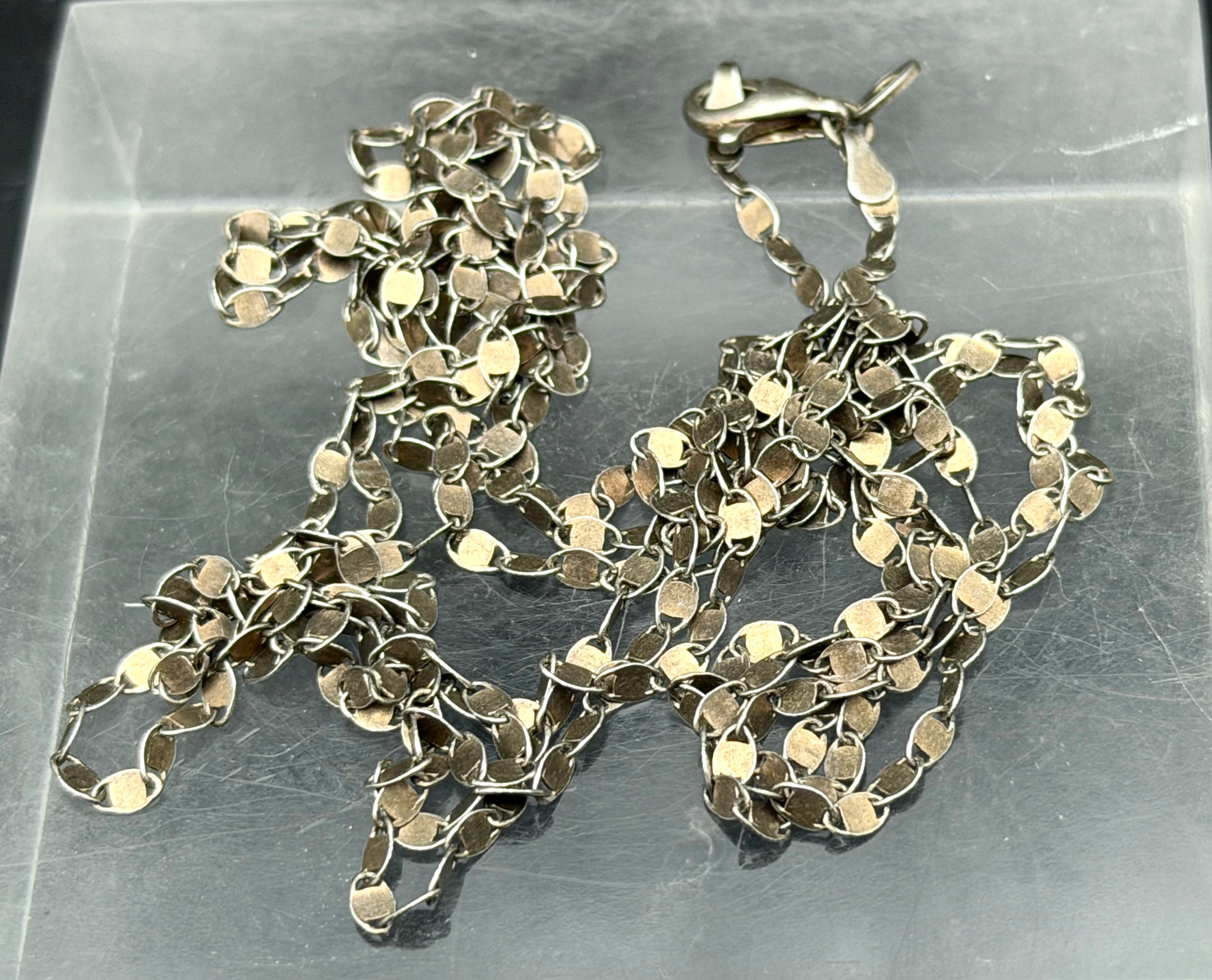 Milor - Vintage Five Feet Long! 950 Silver Italian Unique Link Chain Necklace - 60"