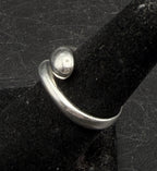 Vintage Sterling Silver Bypass Band Ring - Size 6.5+
