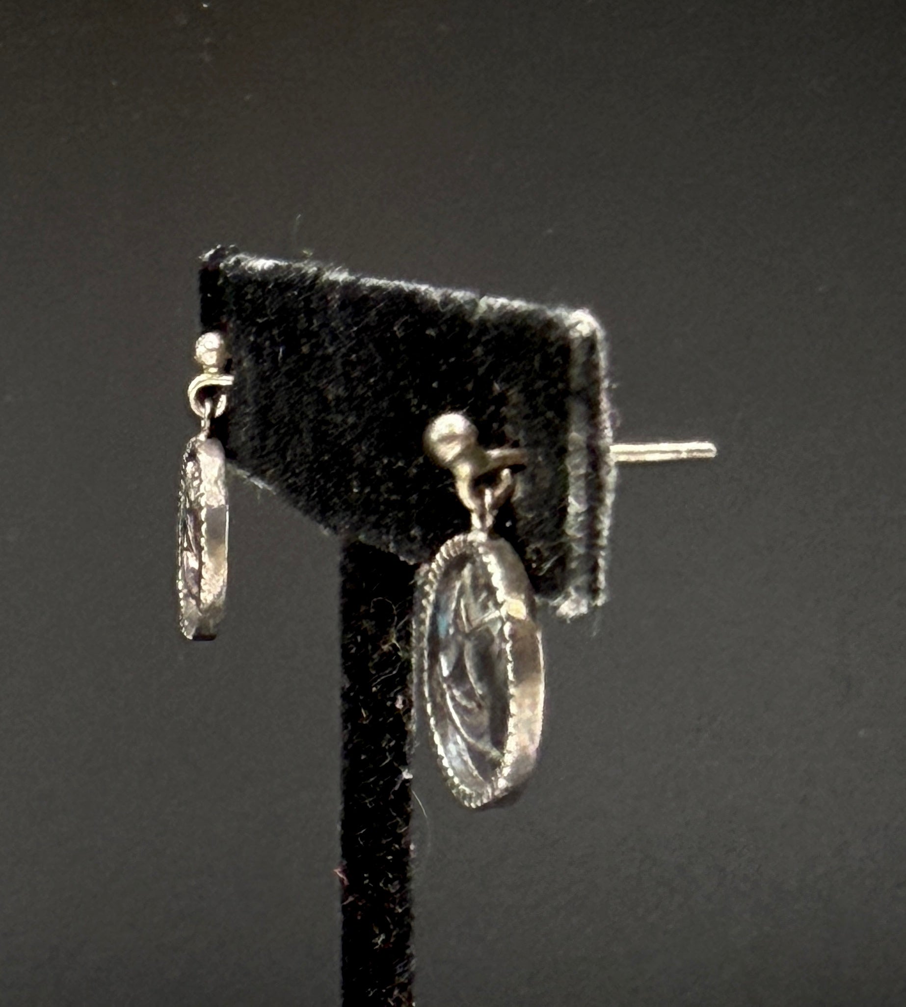 Vintage Sterling Silver Horse Head Dangle Earrings