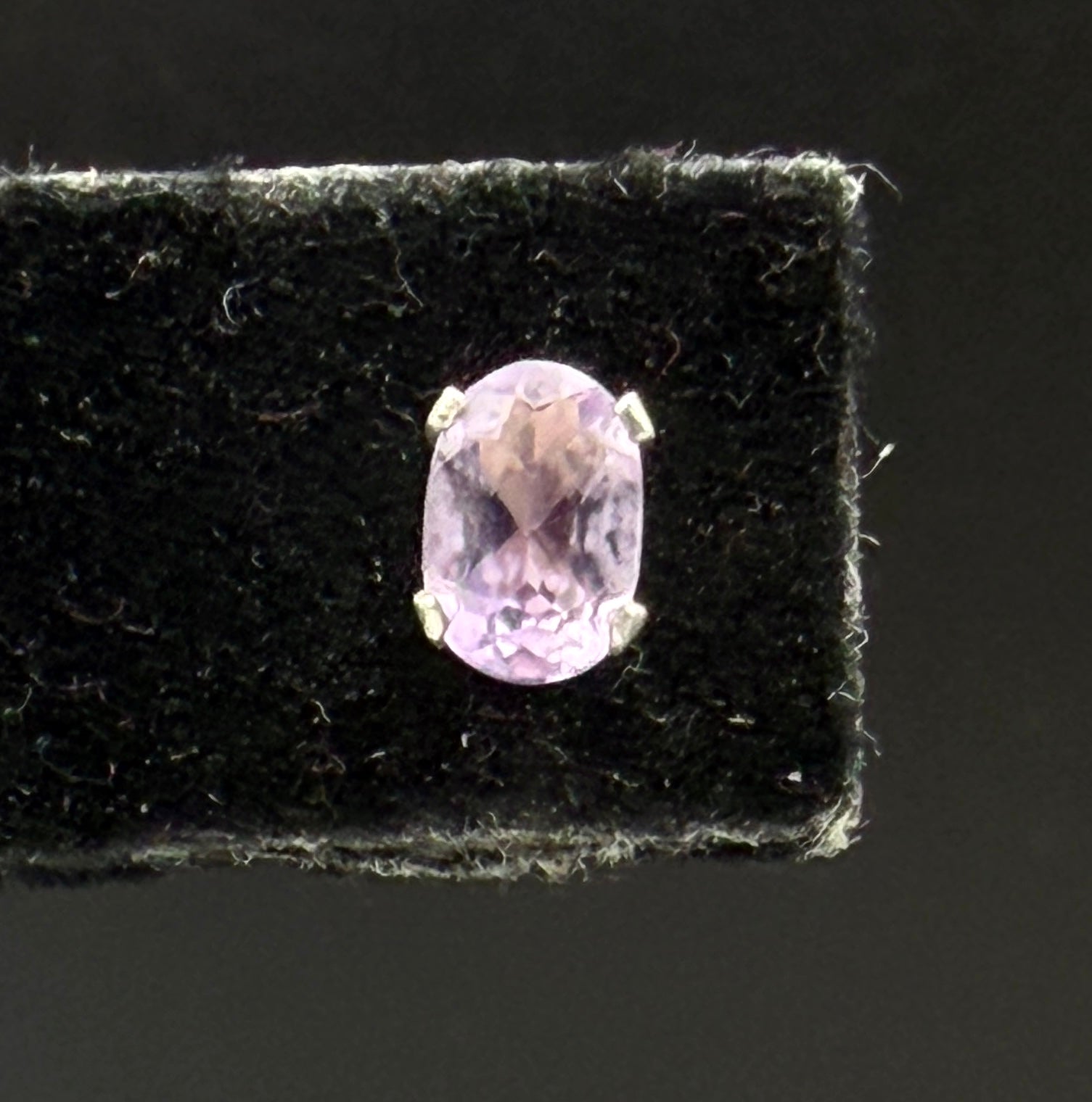 Vintage Pink Tourmaline Sterling Silver Stud Earrings