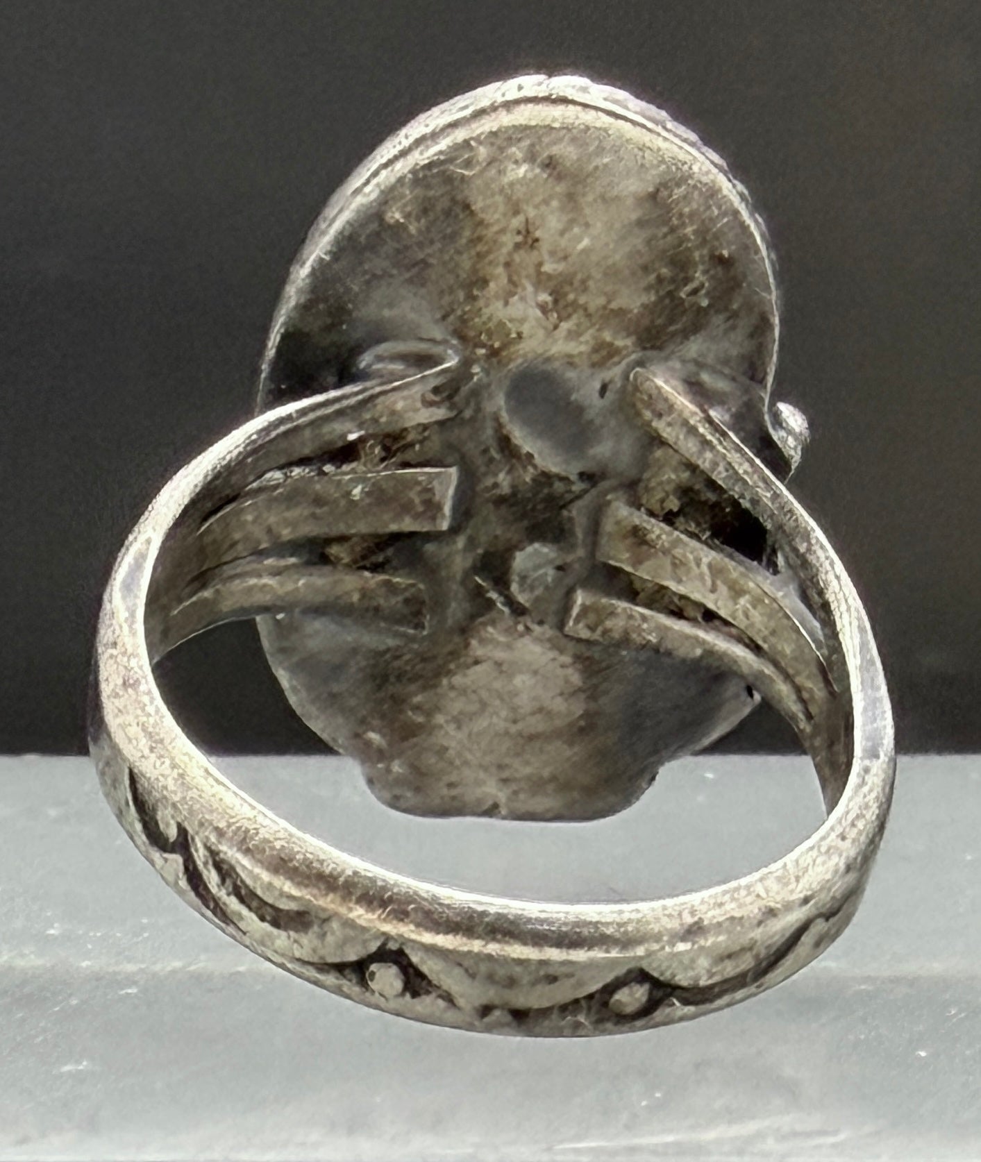 Vintage Coral Sterling Silver Handmade Ring - Size 6.5