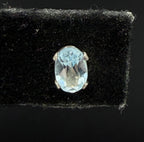 Vintage Blue Topaz Sterling Silver Stud Earrings
