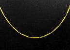 Vintage Italian Gold Tone Sterling Silver Ball and Tube Link Chain Necklace - 17.75"