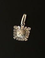 Vintage Handmade Silver Aztec Mask Charm/Pendant