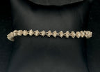 Vintage Handcrafted Sterling Silver Filigree Link Bracelet - 8"