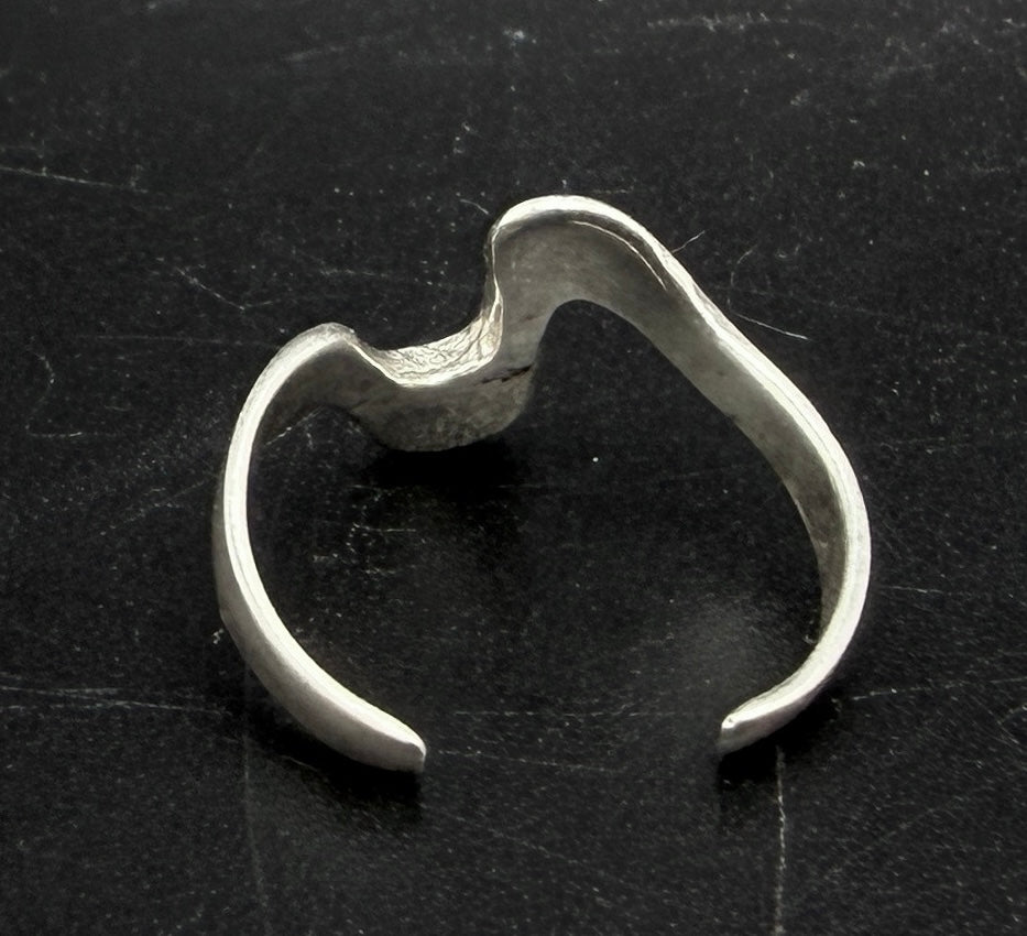 Vintage Sterling Silver Adjustable Size Ring - Size 3.75+