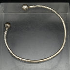 Vintage Sterling Silver Open Bangle Bracelet