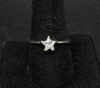 Vintage Star Cut CZ Sterling Silver Ring - Size 9.25