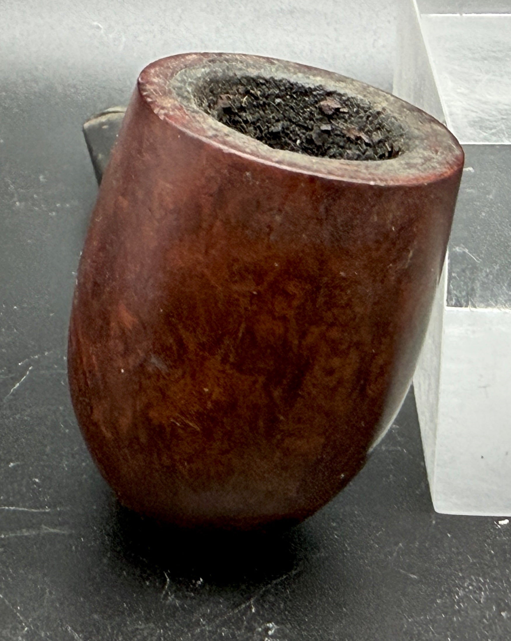 BBB- Antique 1903 Own Make Wood Smoking Pipe with Sterling Silver Band