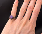Vintage Purple Turquoise Sterling Silver Ring - Size 7