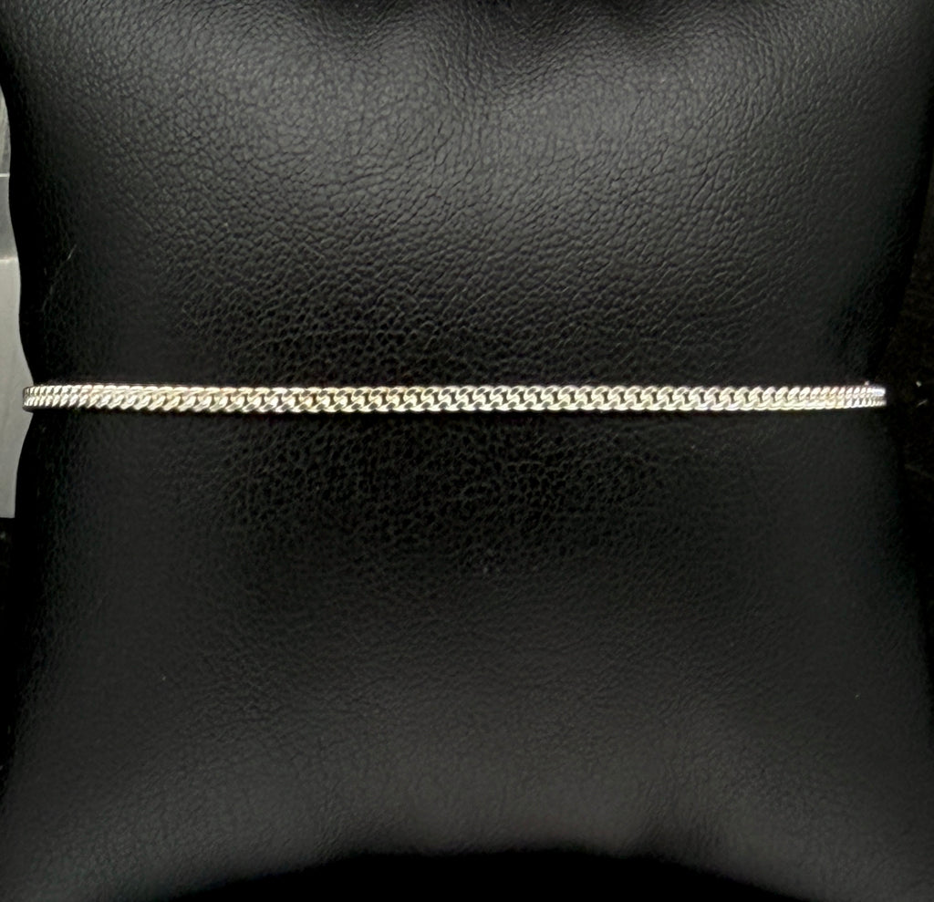 Vintage Italian Sterling Silver Cuban Link Bracelet - 7"