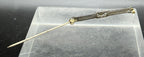 Vintage Sterling Silver with Green Crystals Bar Pin