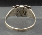 Vintage Turquoise Sterling Silver Spinner Ring - Size 4.25