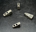Vintage Mykonos Silver Plated Geometric Triangle Double Hole Slide Beads