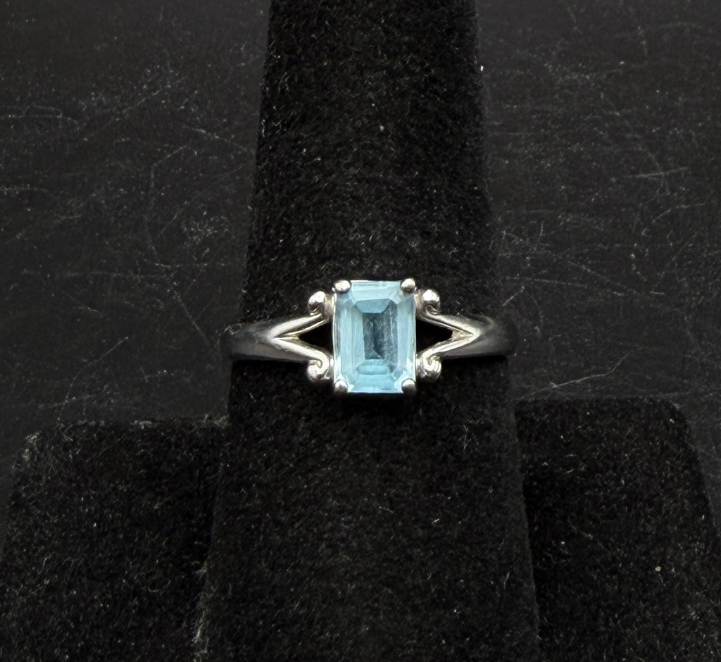 Ross-Simons - Vintage Sterling Silver Blue Topaz Ring - Size 8