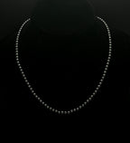 Vintage Hematite Bead Necklace with Sterling Silver Toggle Clasp