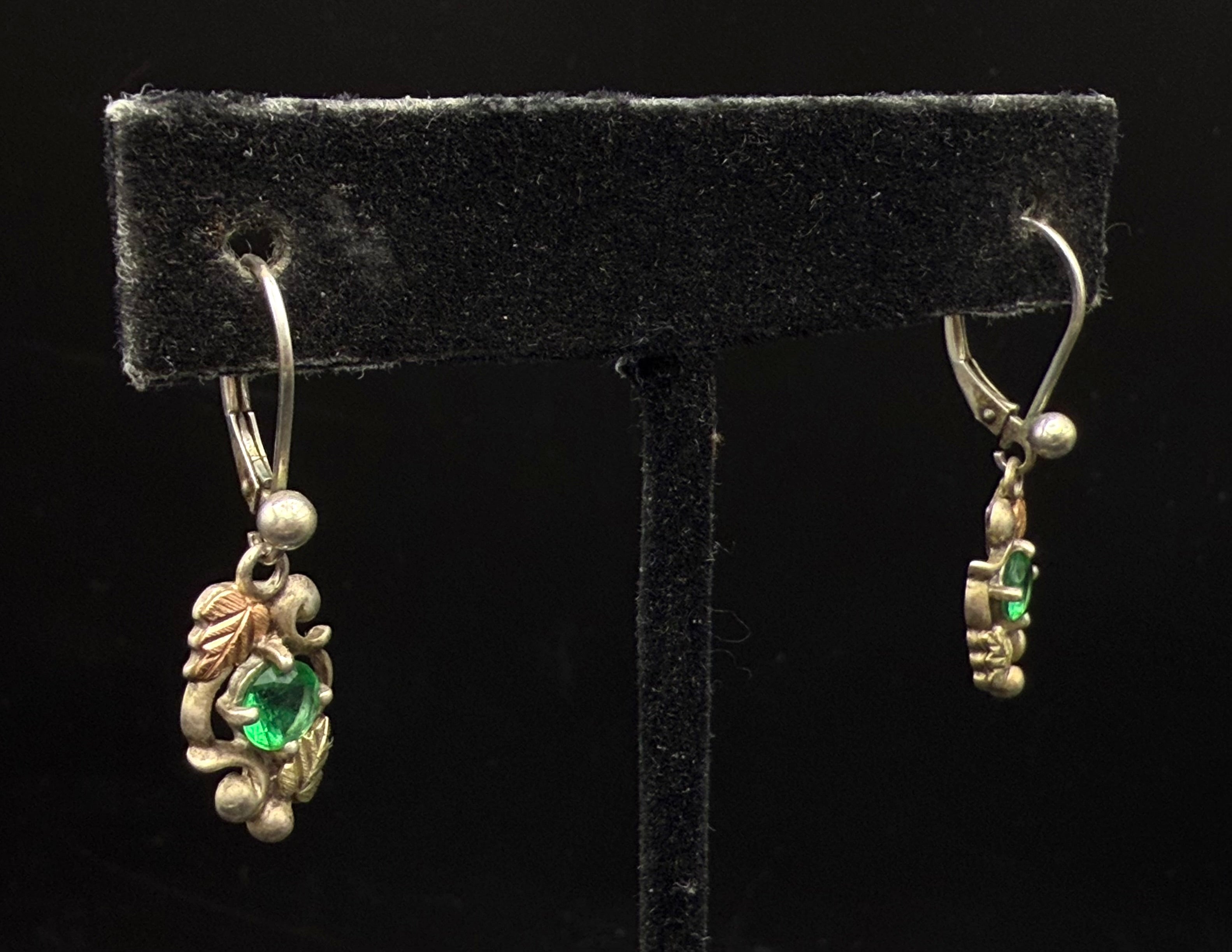 Coleman Co. - Vintage Black Hills Gold Sterling Silver Dangle Earrings