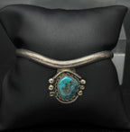 Vintage Handmade Turquoise Sterling Silver Cuff Bracelet