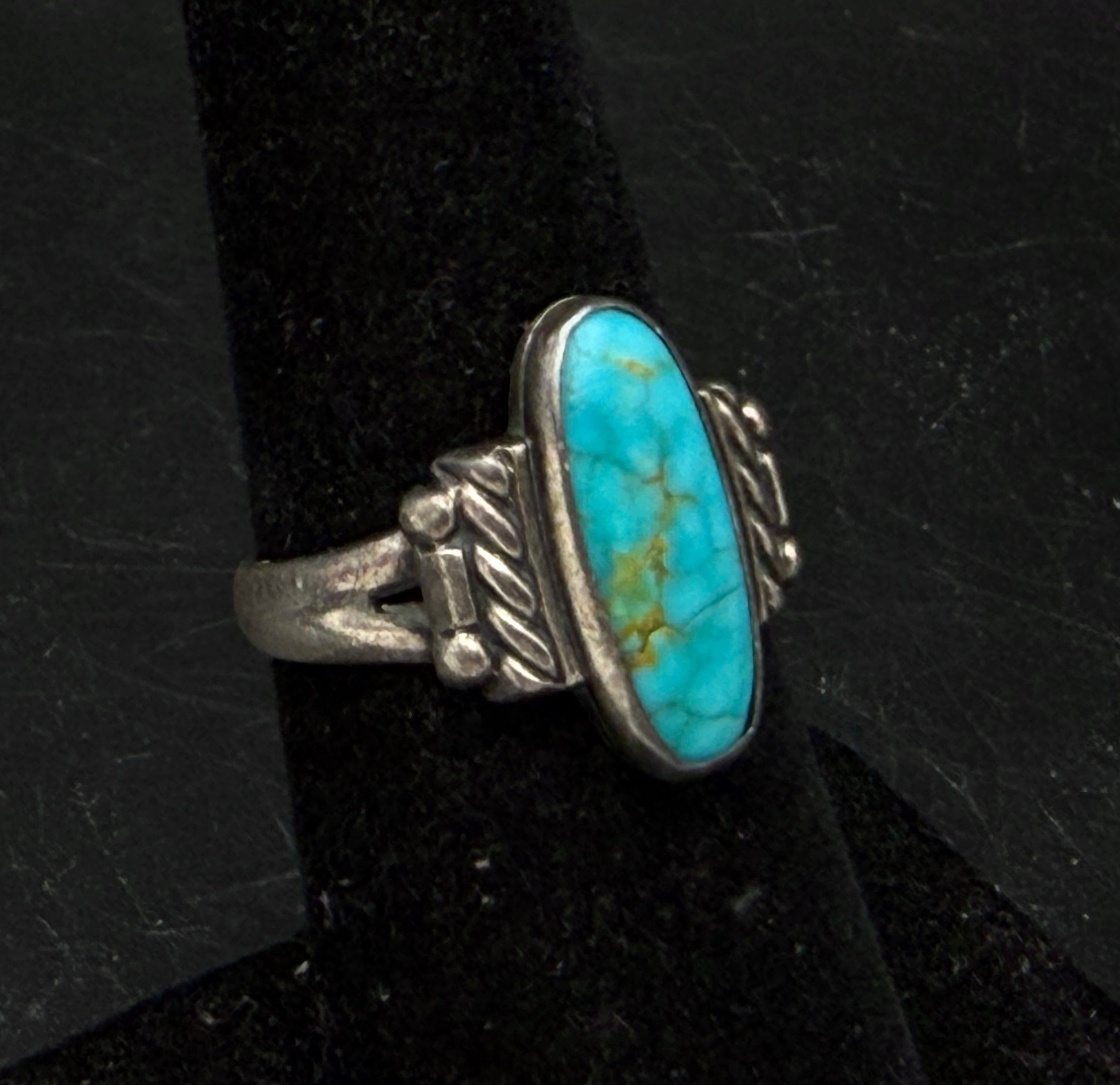 Bell Trading Post - Vintage Sterling Silver with Turquoise Ring - Size 5.75