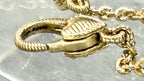 Judith Ripka- Vintage Gold Tone Sterling Silver CZ Station Chain Necklace - 35.5"