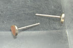 Vintage Pink Mother of Pearl Sterling Silver Heart Stud Earrings